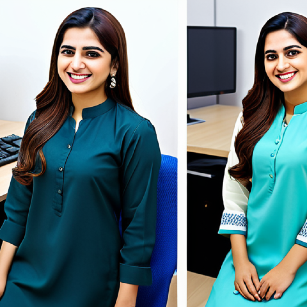 **

"A successful Pakistani businesswoman in a professional shalwar kameez, smiling confidently in a modern Karachi office, fully clothed, modest dress, safe for work, perfect anatomy, natural pose, high-resolution photography, appropriate content, family-friendly."

**