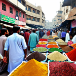 아키에이지 고급 콘텐츠 정리 - Bustling Karachi Marketplace**

"A vibrant scene in a Karachi marketplace, Pakistan. Vendors in trad...