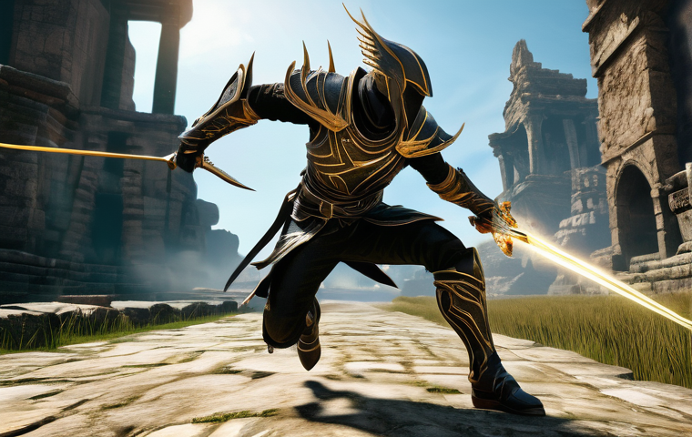 아키에이지 직업별 DPS 순위 - **ArcheAge Darkrunner in Action:** A dynamic, full-body shot of a male Darkrunner character from Arc...