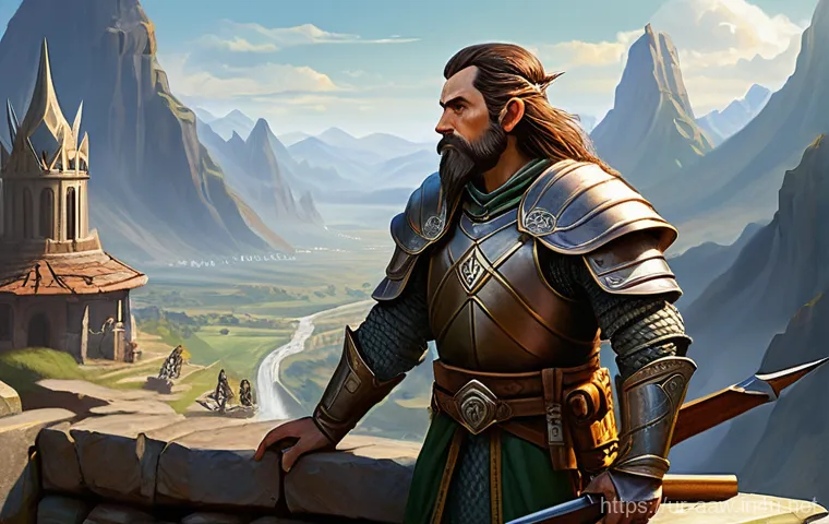 아키에이지 진영별 특징 - **Prompt:** "A serene scene depicting a diverse group of Eastern faction characters from a fantasy R...