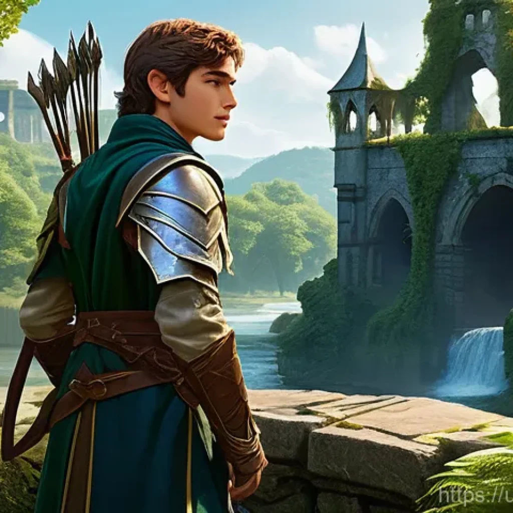 아키에이지 신규 유저 친화 시스템 - **Prompt 1: A Welcoming Start to Adventure**
A new player character, a young male elven ranger, ...