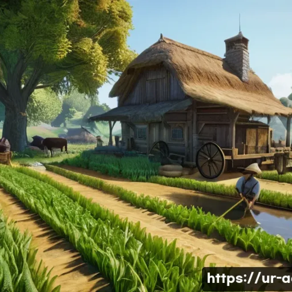 아키에이지 생활 콘텐츠 상위 팁 - **ArcheAge Prosperous Farmstead at Dawn**
    A wide-angle shot of a thriving farm in the fantastica...